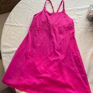 Hot pink dress with shorts size medium NWOT